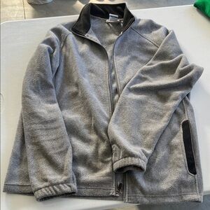 STARTER Men's Gray and Black Fleece Jacket